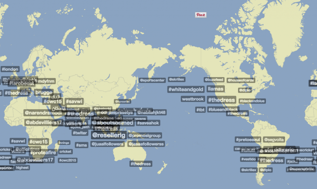 the dress mention map